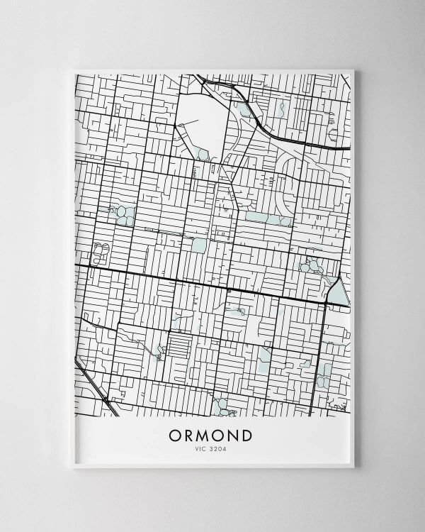 Melbourne – Ormond Map Print