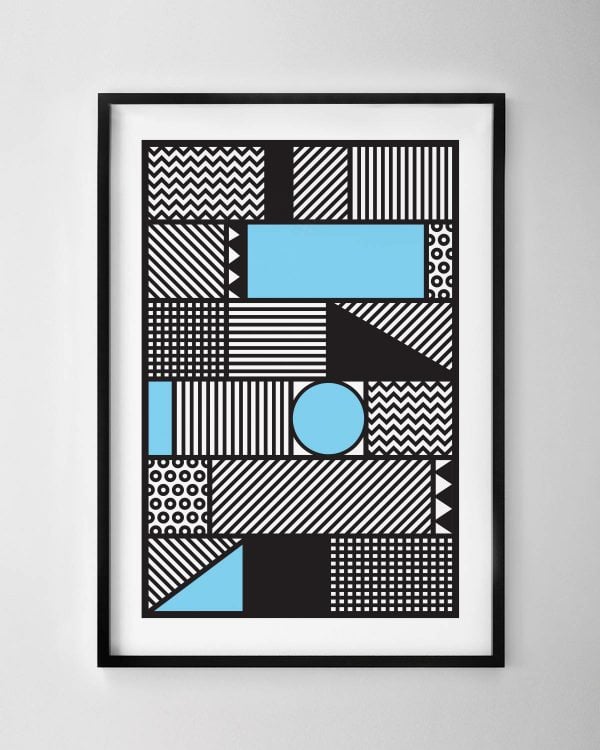 Geo Print – Blue