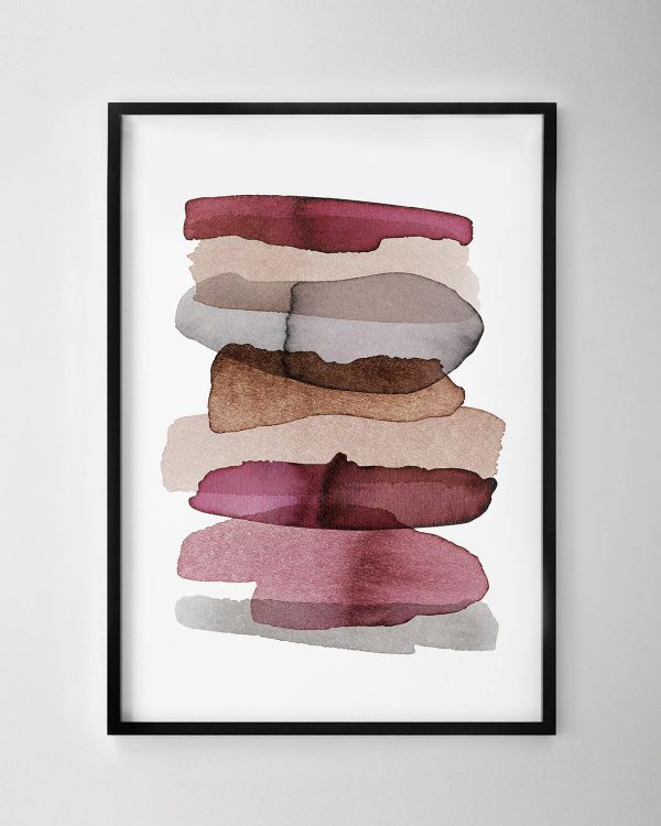 Horizontal Strokes Print - Red