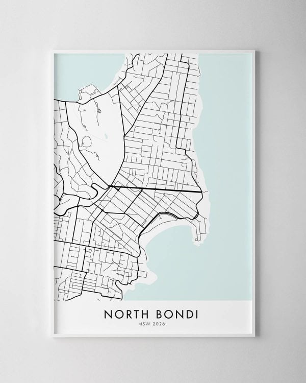Sydney – North Bondi Map Print