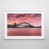 Sydney Harbour Bridge Print - Pink