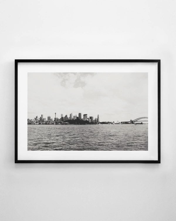 Sydney Skyline Print - Black & White