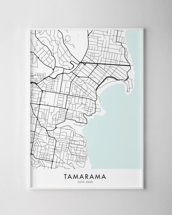 Sydney – Tamarama Map Print
