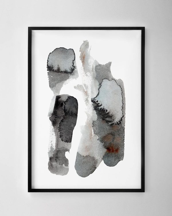 Vertical Strokes Print - Grey