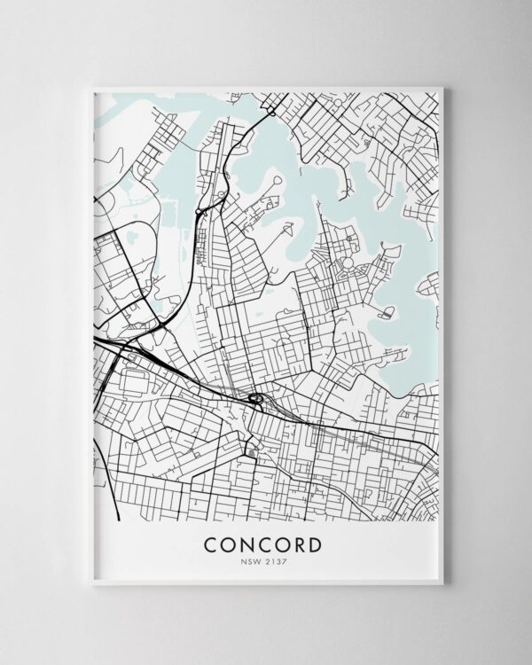 Sydney – Concord Map Print