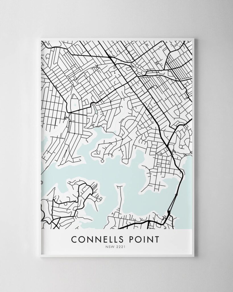 Sydney – Connells Point Map Print • Wall Art Print • Chelsea Chelsea
