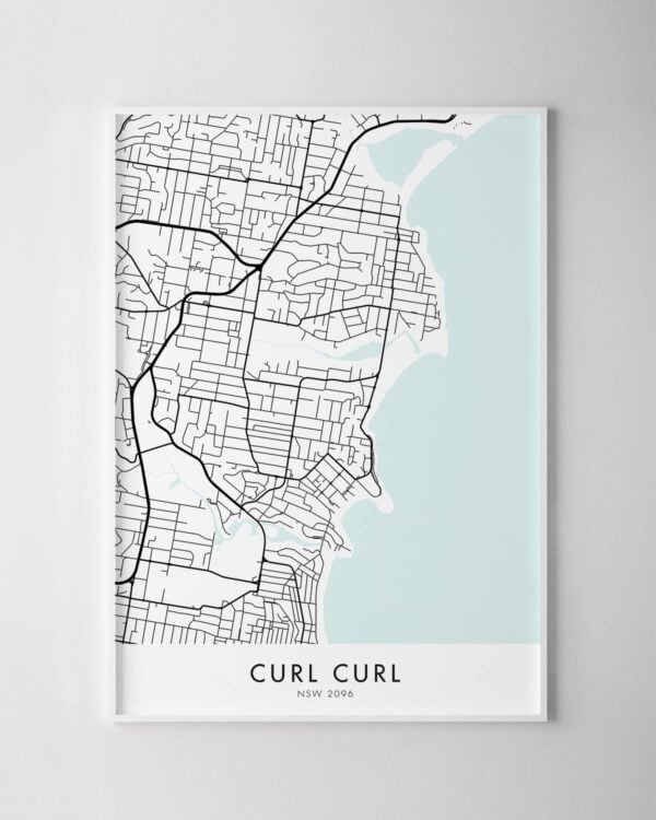 Sydney – Curl Curl Map Print