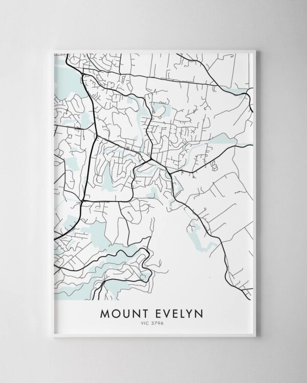 Melbourne – Mount Evelyn Map Print