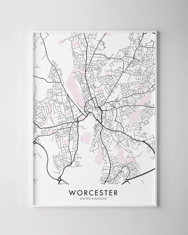 Worcester Map Print