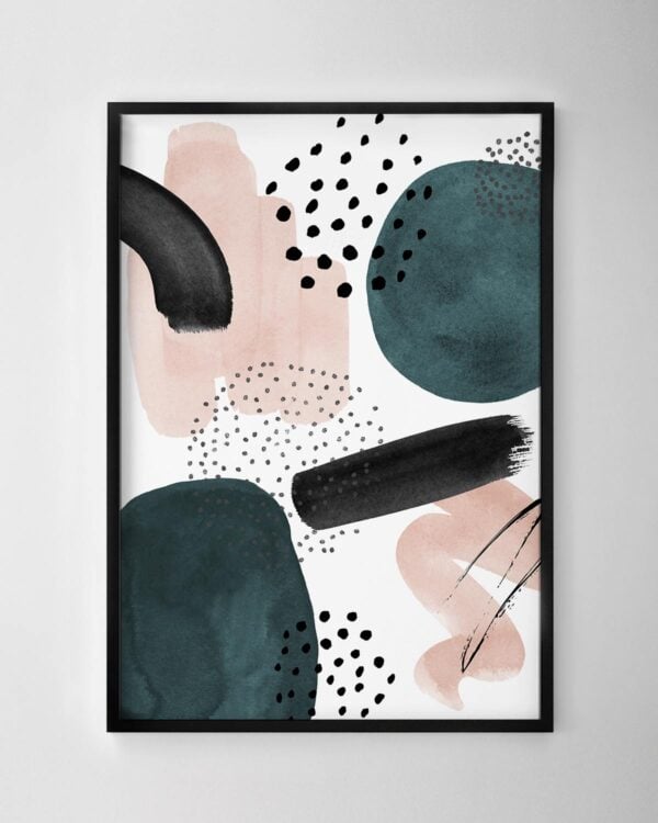 Blush & Teal Print No.1