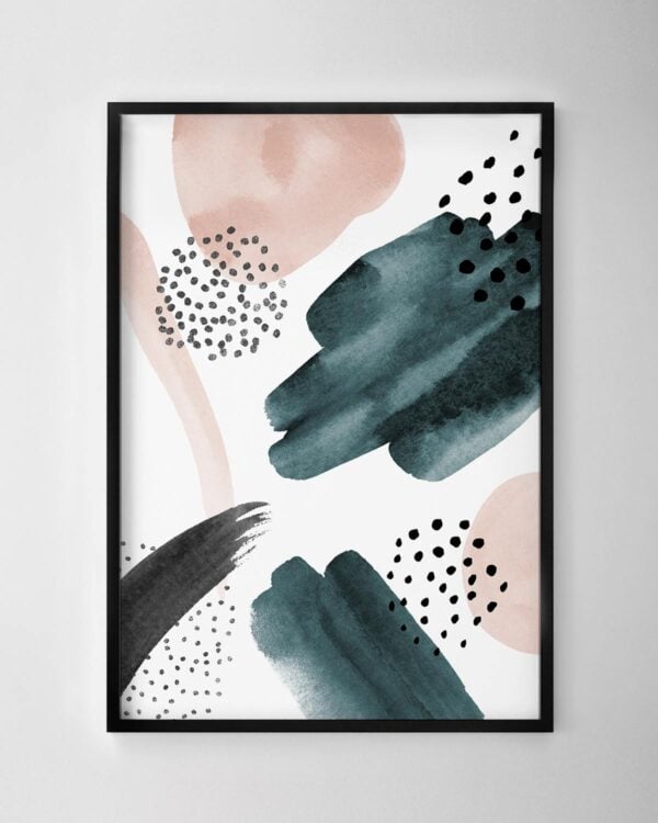 Blush & Teal Print No.2