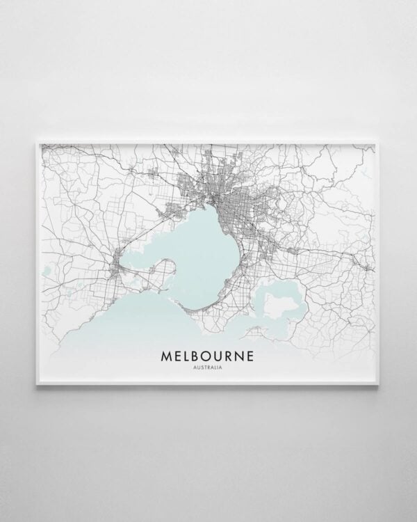 Melbourne Map Print - Landscape