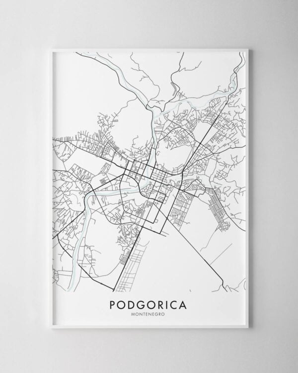 Podgorica Map Print