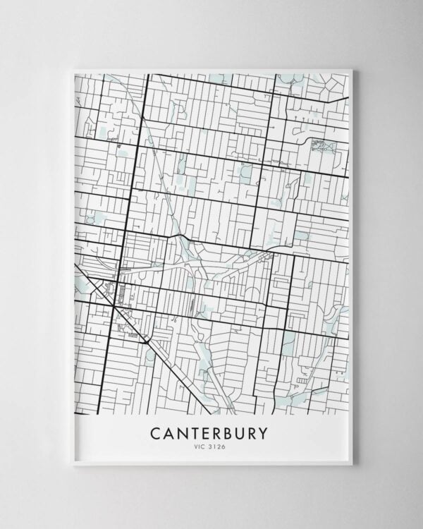 Melbourne – Canterbury Map Print