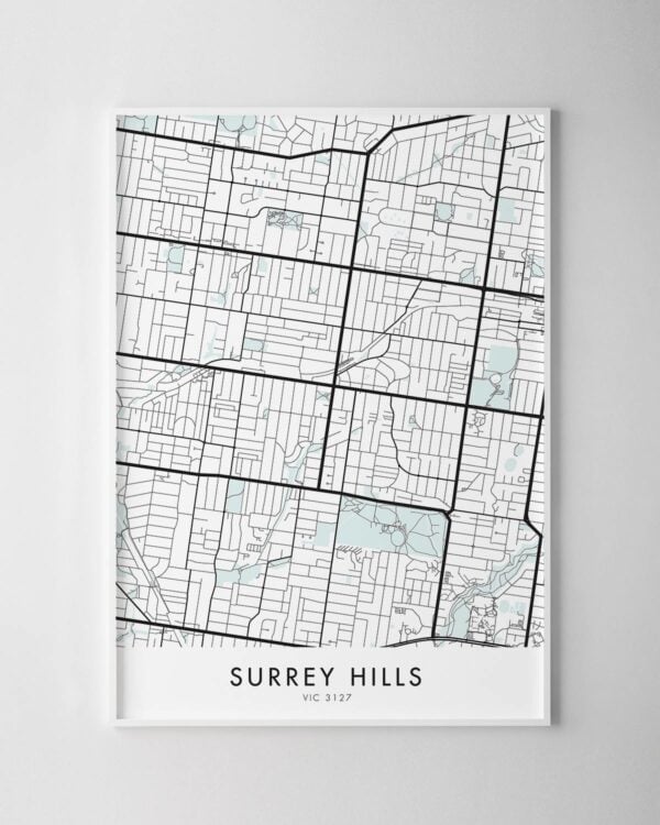 Melbourne – Surrey Hills Map Print