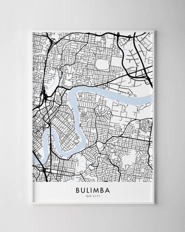 Brisbane –  Bulimba Map Print