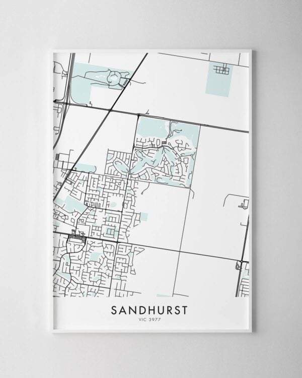 Melbourne – Sandhurst Map Print