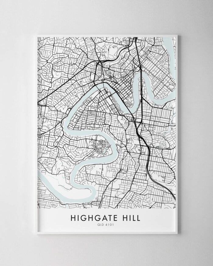 Brisbane – Highgate Hill Map Print - Chelsea Chelsea