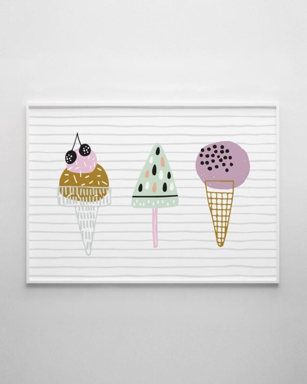 Ice Cream Print - Rainbow Heaven Trio