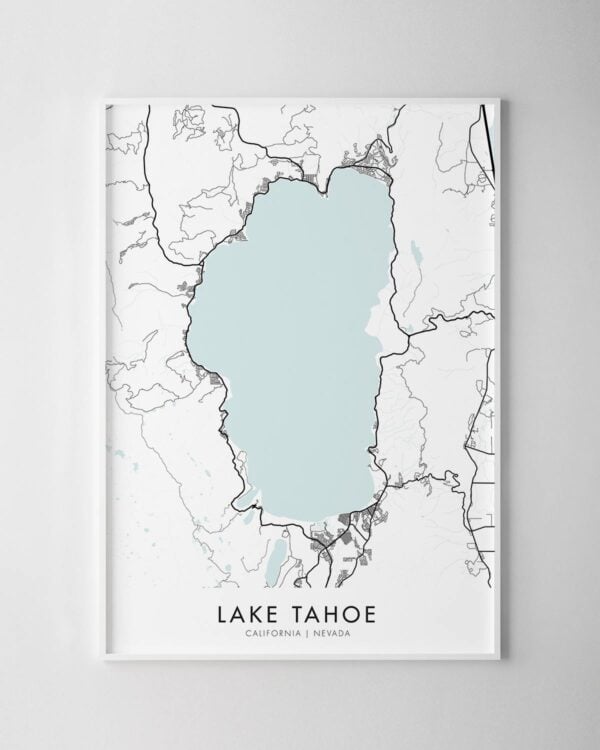 Lake Tahoe Map Print