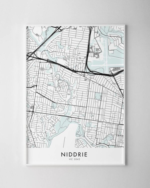 Melbourne – Niddrie Map Print