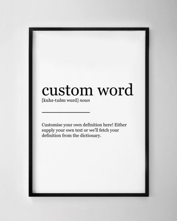 Custom Definition Print
