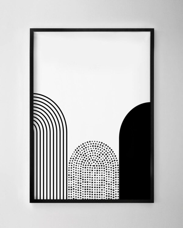 The Three Print - Black