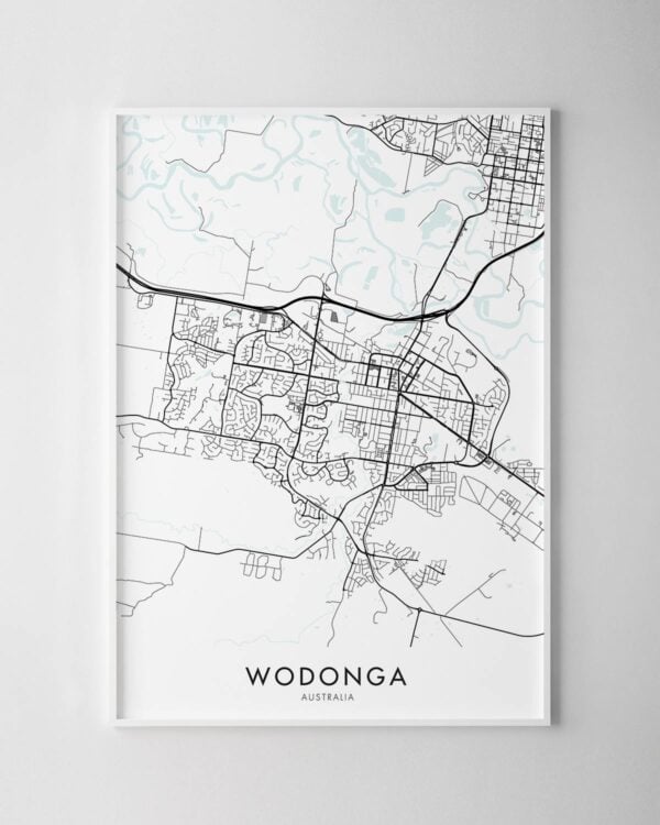 Wodonga Map Print