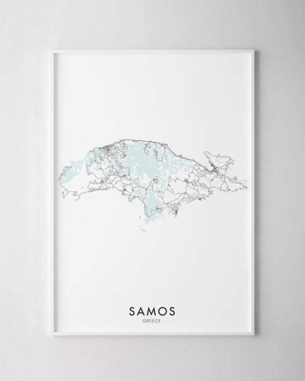 Samos Map Print