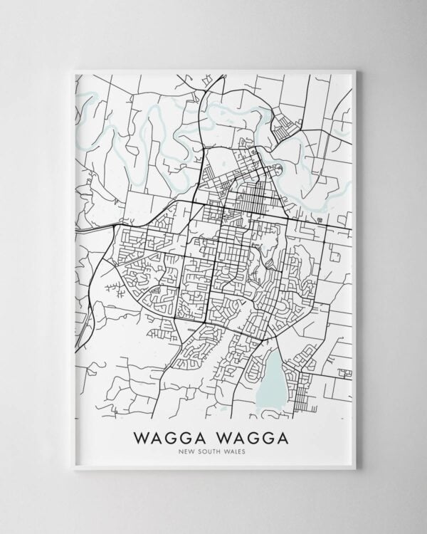 Wagga Wagga NSW Map Print