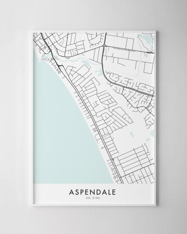 Melbourne – Aspendale Map Print