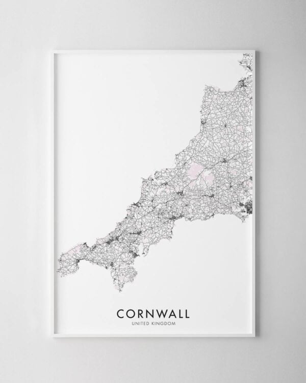 Cornwall Map Print
