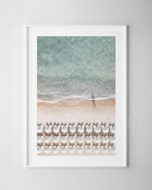 Beach Umbrellas Print - With Border
