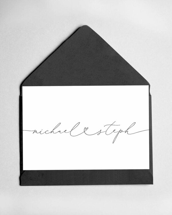 Personalised Couples Names Card