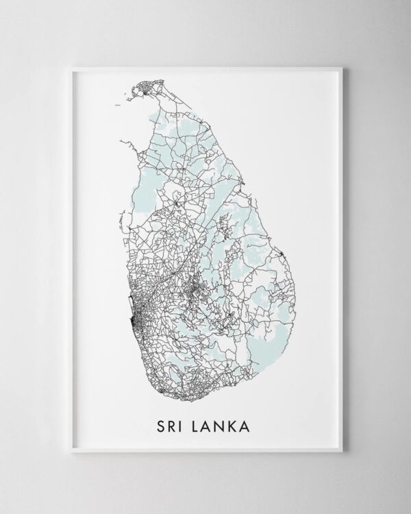 Sri Lanka Map Print