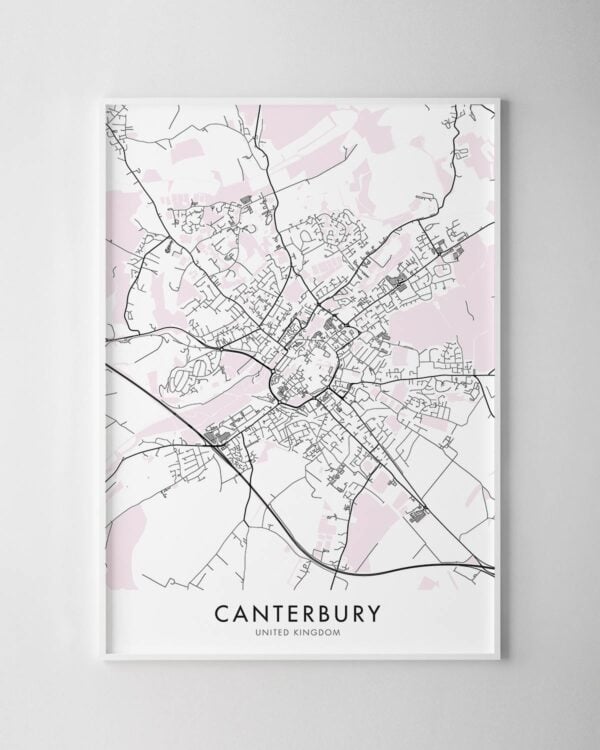 Canterbury Map Print