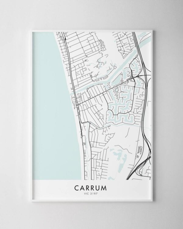 Melbourne – Carrum Map Print