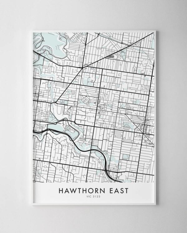 Melbourne – Hawthorn East Map Print