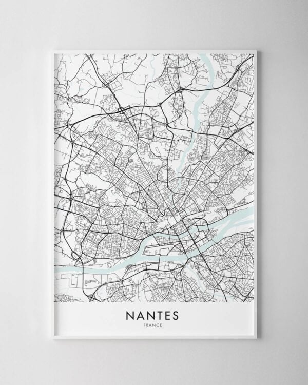 Nantes Map Print