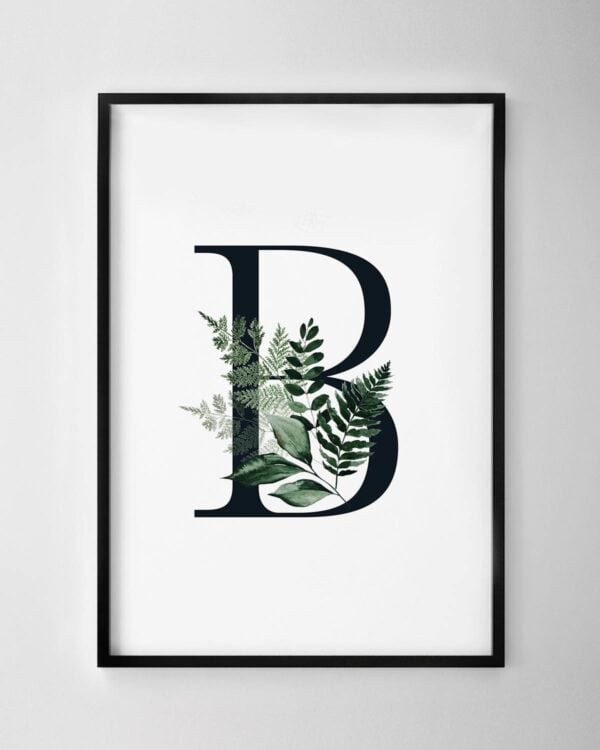 Letter B Print – Botanical Dream