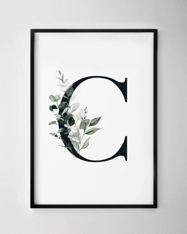 Letter C Print – Botanical Dream