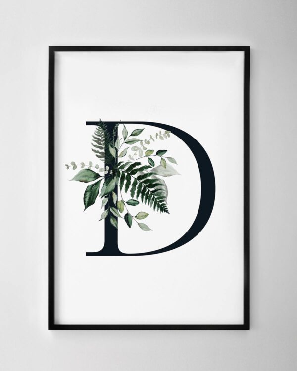 Letter D Print – Botanical Dream