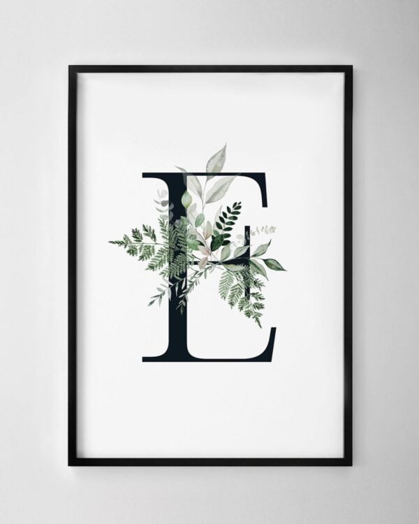 Letter E Print – Botanical Dream