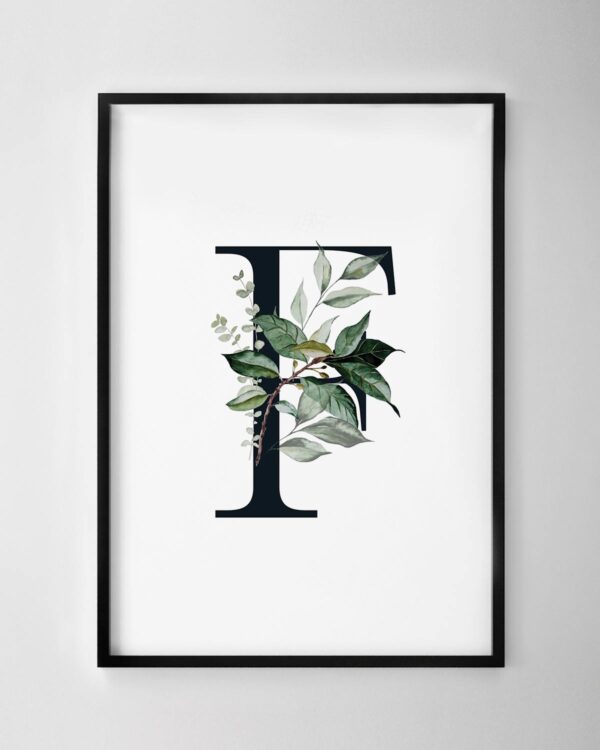 Letter F Print – Botanical Dream