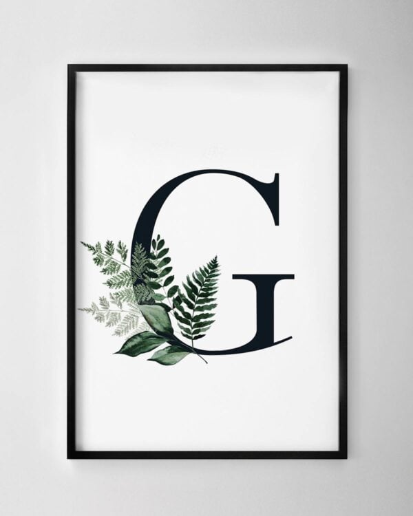 Letter G Print – Botanical Dream