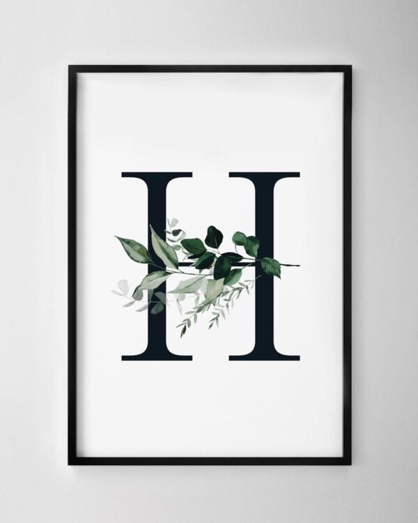 Letter H Print – Botanical Dream