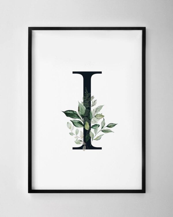 Letter I Print – Botanical Dream