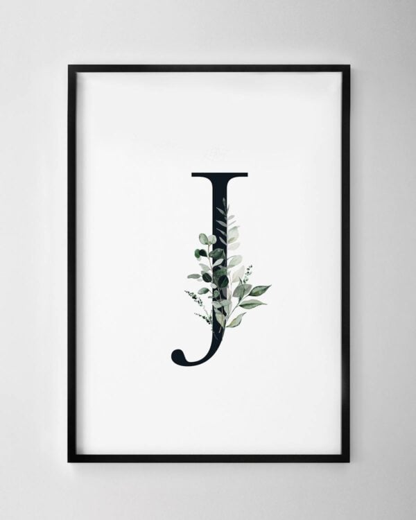 Letter J Print – Botanical Dream