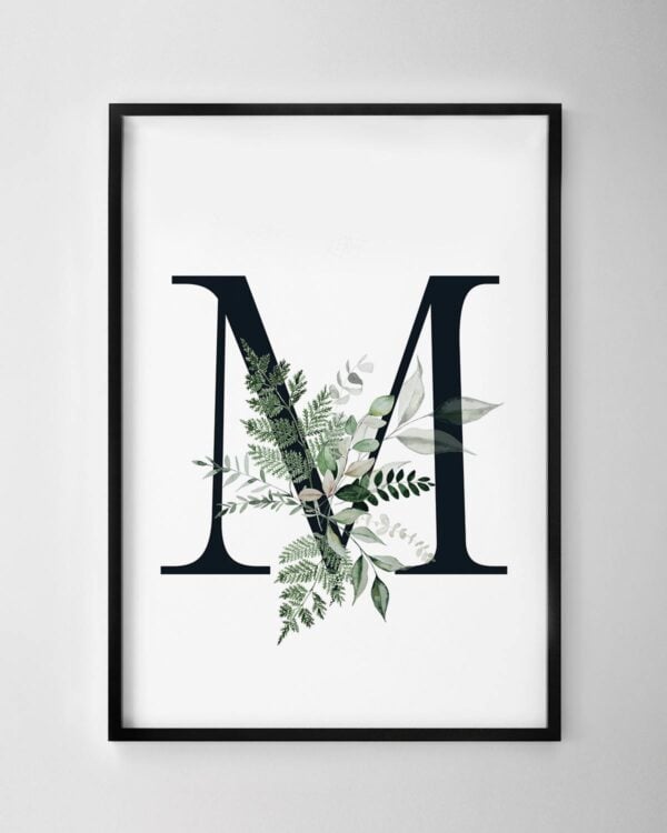 Letter M Print – Botanical Dream