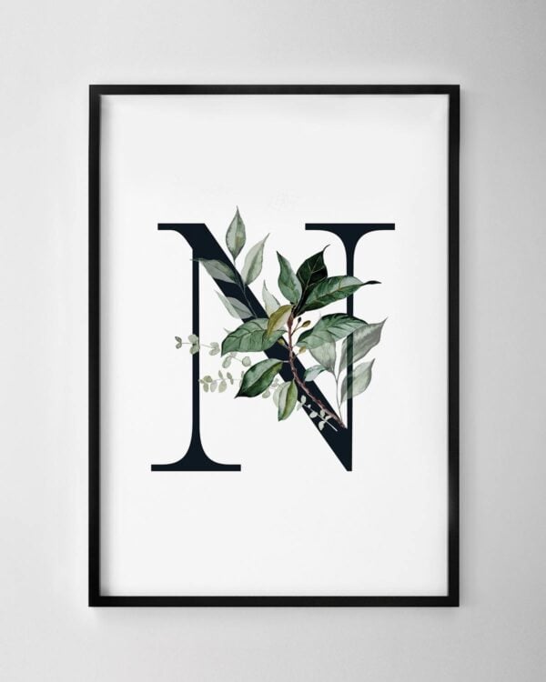 Letter N Print – Botanical Dream